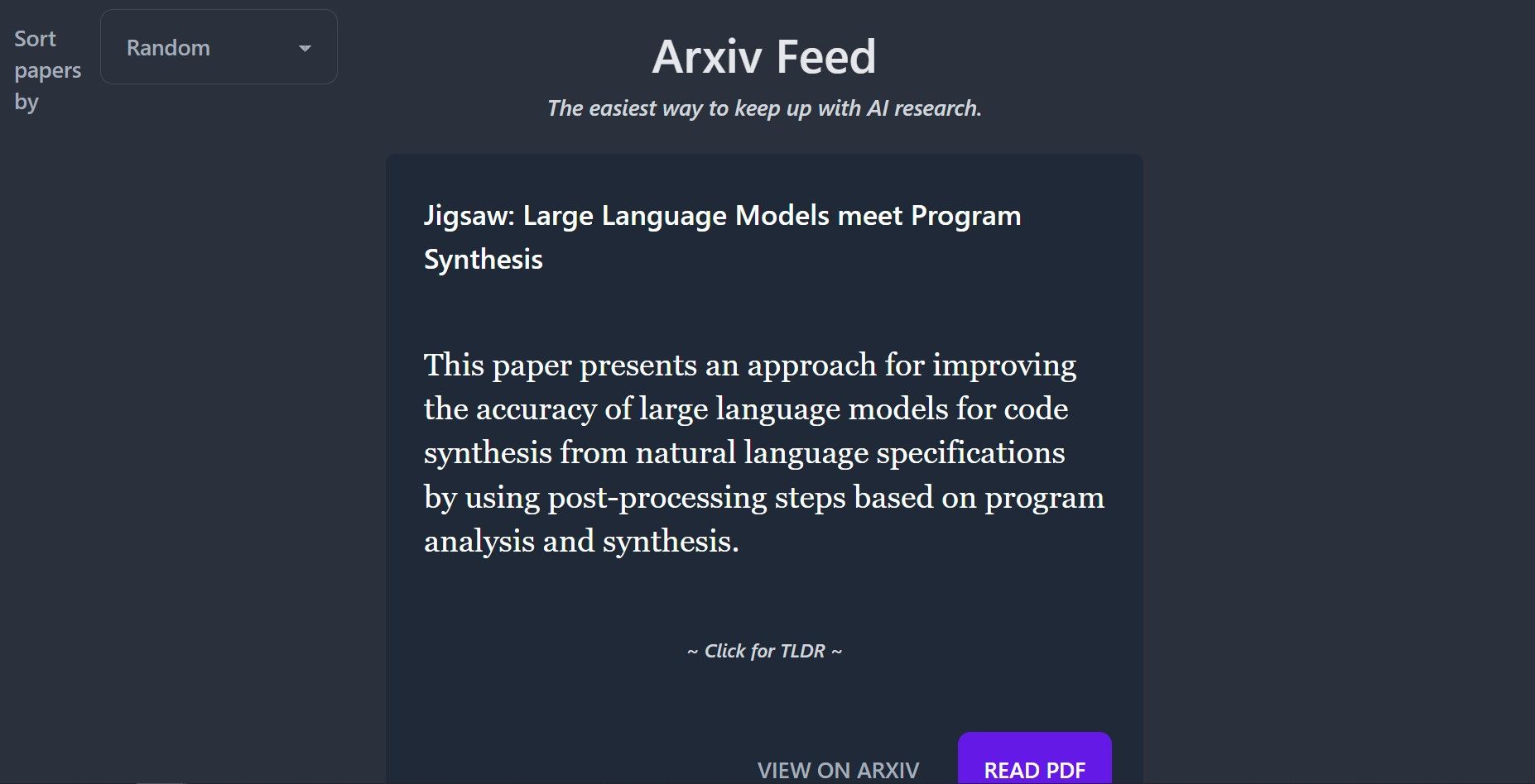 Arxiv Feed - AI未来百科 - 探索AI的边界与未来！