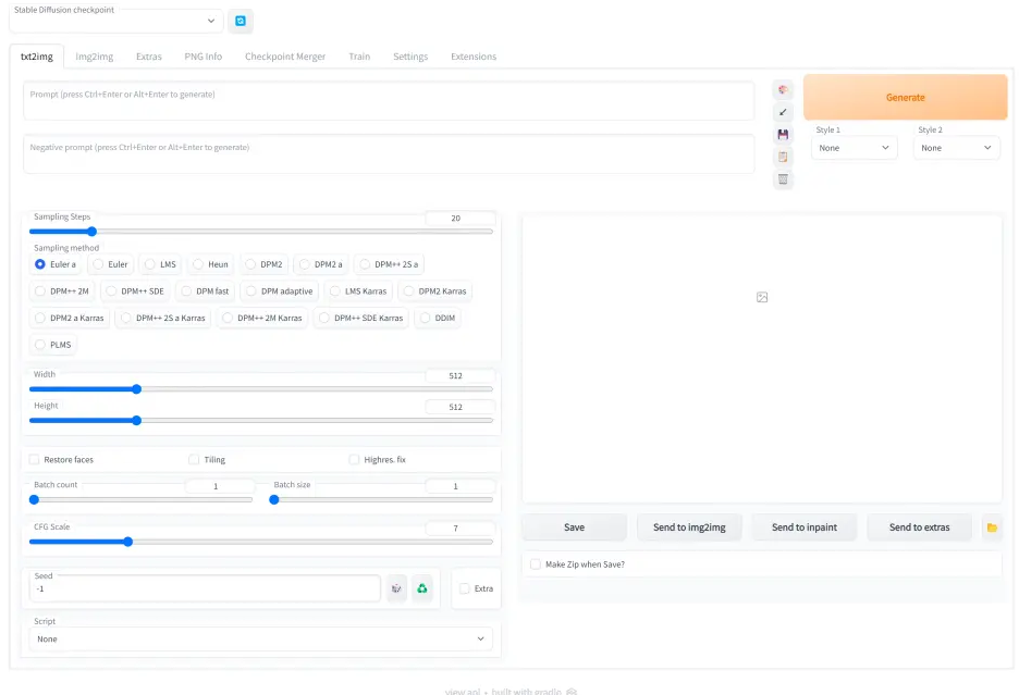 stable-diffusion-webui 安装